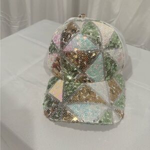 Sequin baseball cap